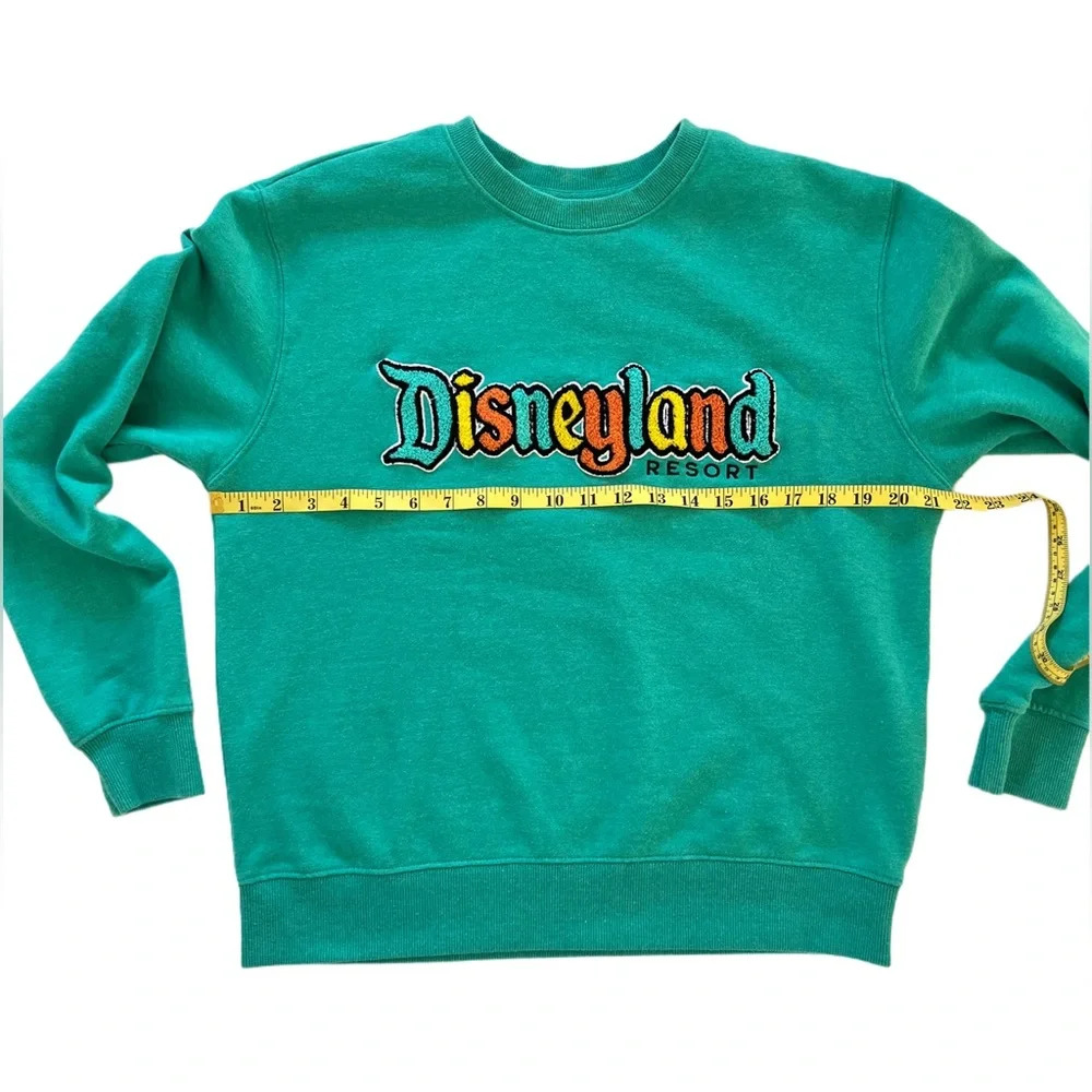 Disneyland Resort Disney teal green sweatshirt sweater long sleeve lounge top M - Picture 6 of 10